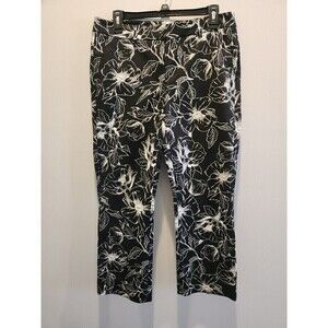 White House Black Market The Printed Crop Flare Sz 8 Resort Cruise